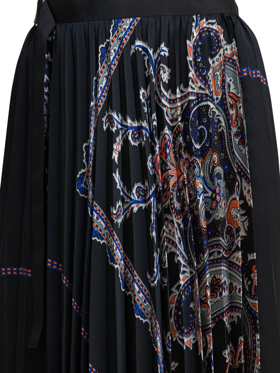 Fuste Pleated skirt with paisley print - Img 3