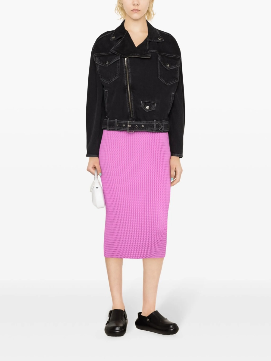 Geaca de blugi MOSCHINO JEANS neagra din bumbac - Img 2