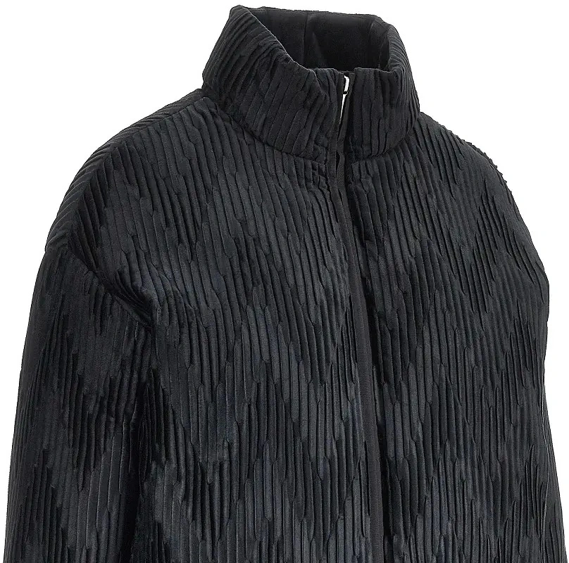 Geaca de iarna Emporio Armani neagra din satin - Img 2