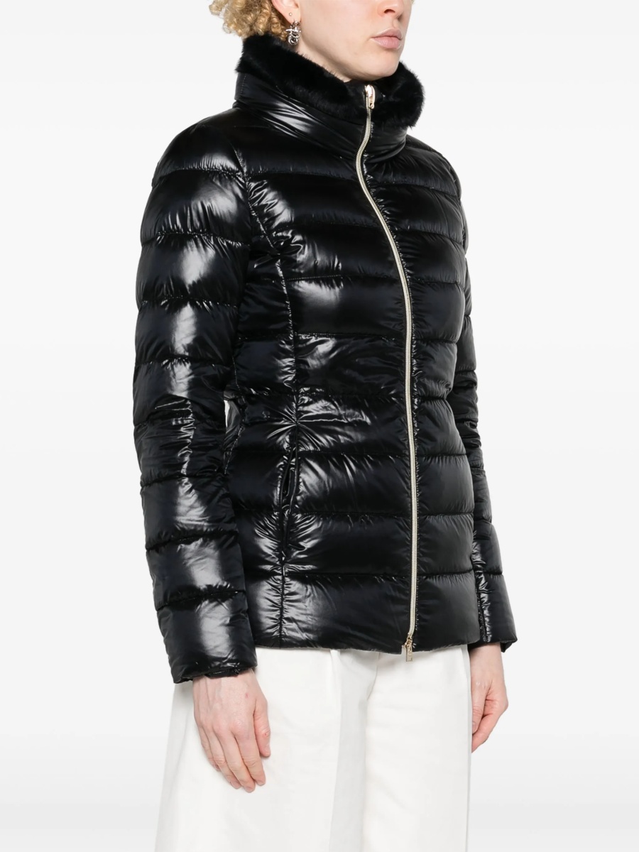 Geaca de iarna Herno neagra din poliamida si polyester - Img 3