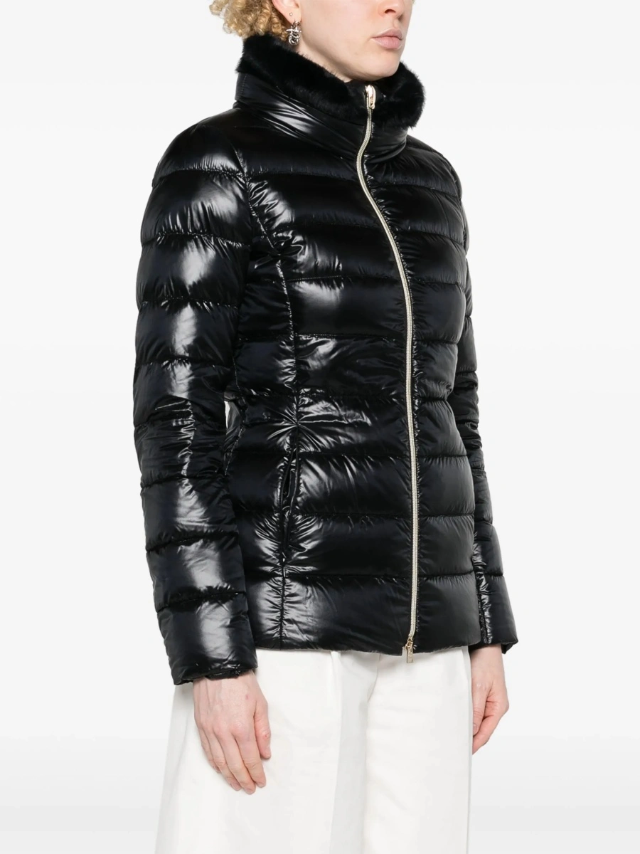 Geaca de iarna Herno neagra din poliamida si polyester - Img 3