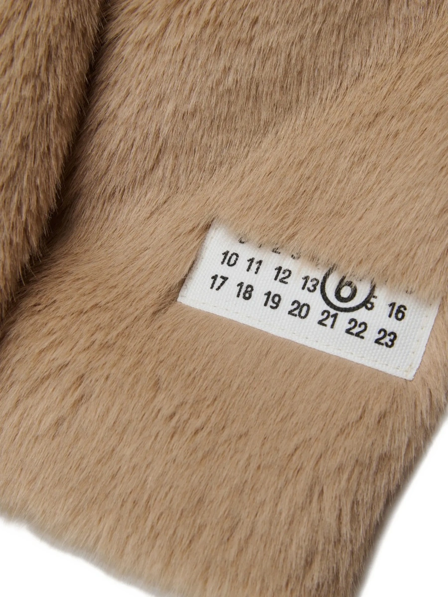 Geaca de iarna MM6 MAISON MARGIELA KIDS maro din blana sintetica - Img 6
