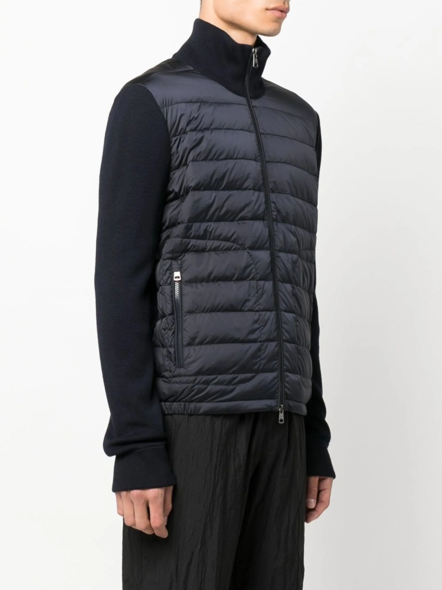 Geaca de iarna Moncler albastra din poliamida si acrilic - Img 3