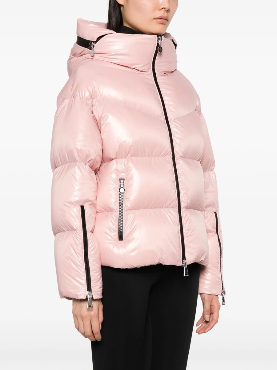 Geaca de iarna Moncler roz din poliamida - Img 3