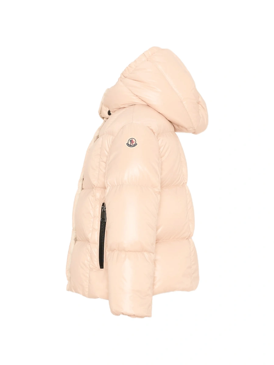 Geaca de iarna Moncler roz din poliamida - Img 3