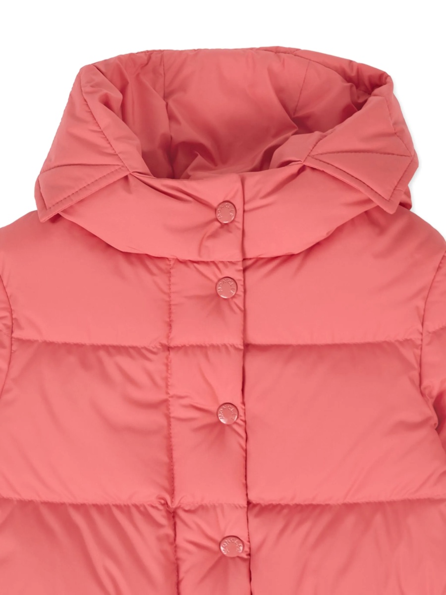 Geaca de iarna Moncler roz din poliester reciclat - Img 3