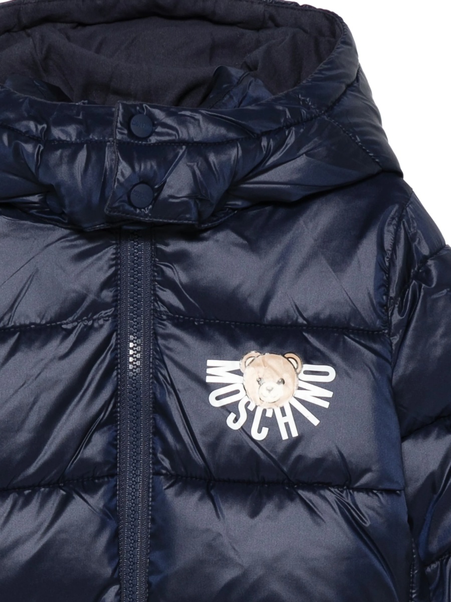 Geaca de iarna Moschino albastra din poliamida - Img 3