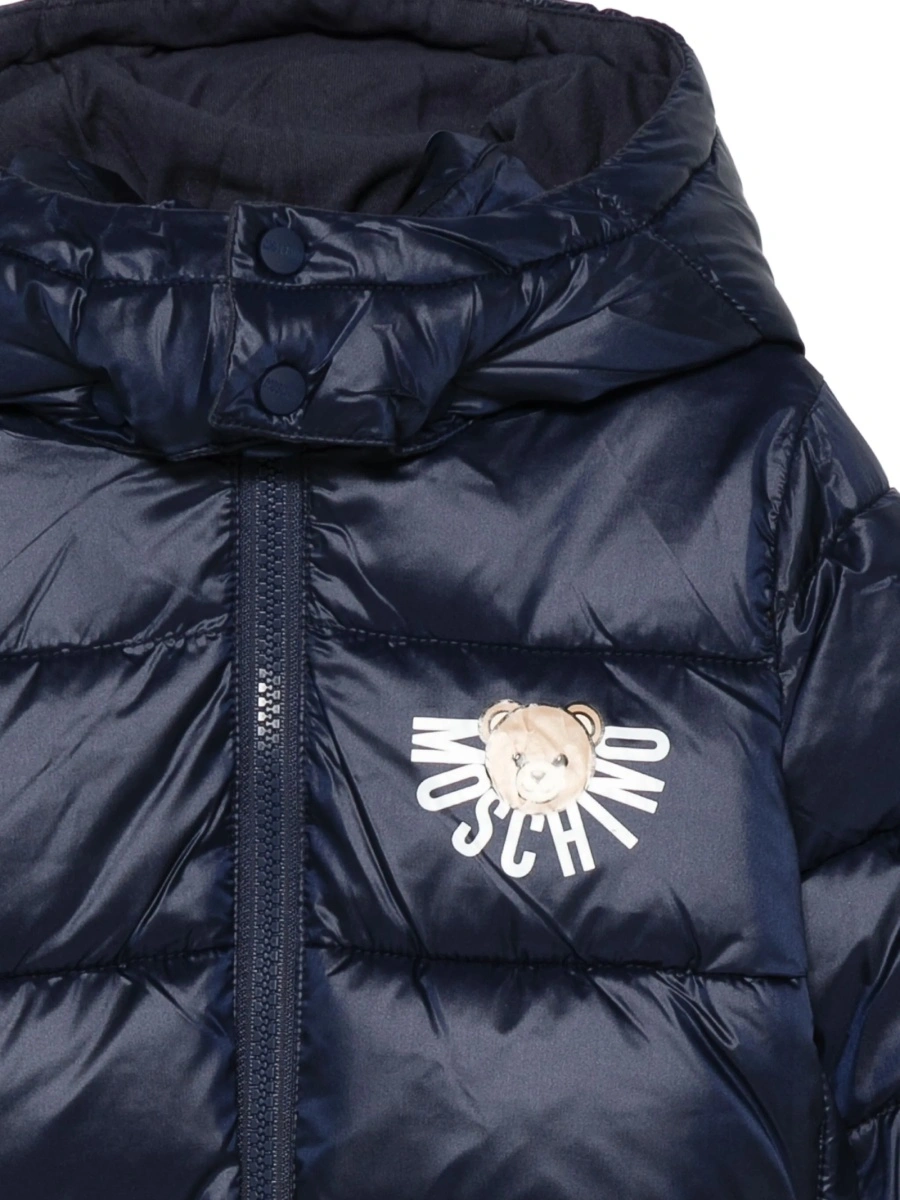 Geaca de iarna Moschino albastra din poliamida - Img 3