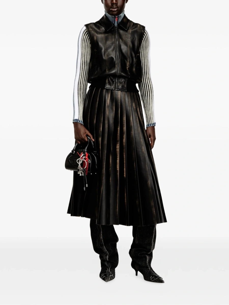 Geaca de piele Diesel neagra - Img 2