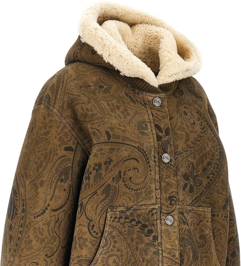 Geaca de Piele Leather jacket with Paisley motif - Img 2