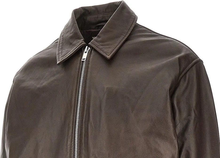 Geaca de Piele 'Piston' leather bomber jacket - Img 2