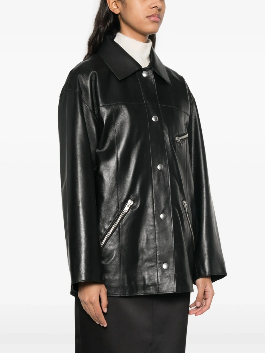Geaca de piele STAND STUDIO neagra - Img 3