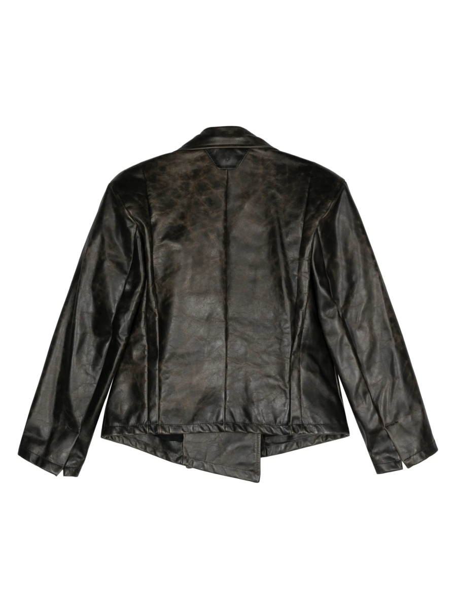Geaca de piele Stone Island neagra din piele - Img 2