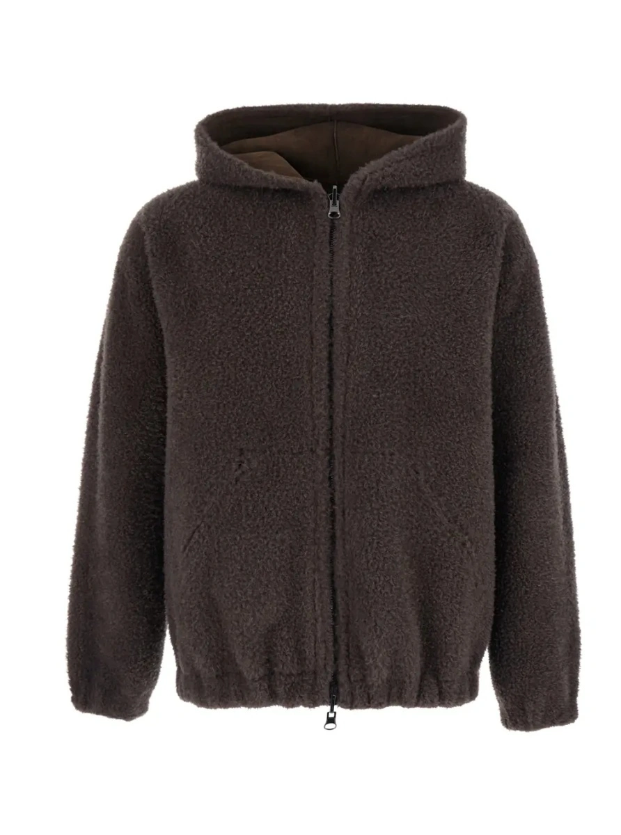 Geaca de piele VALENTINI 1972 maro din piele si shearling - Img 4