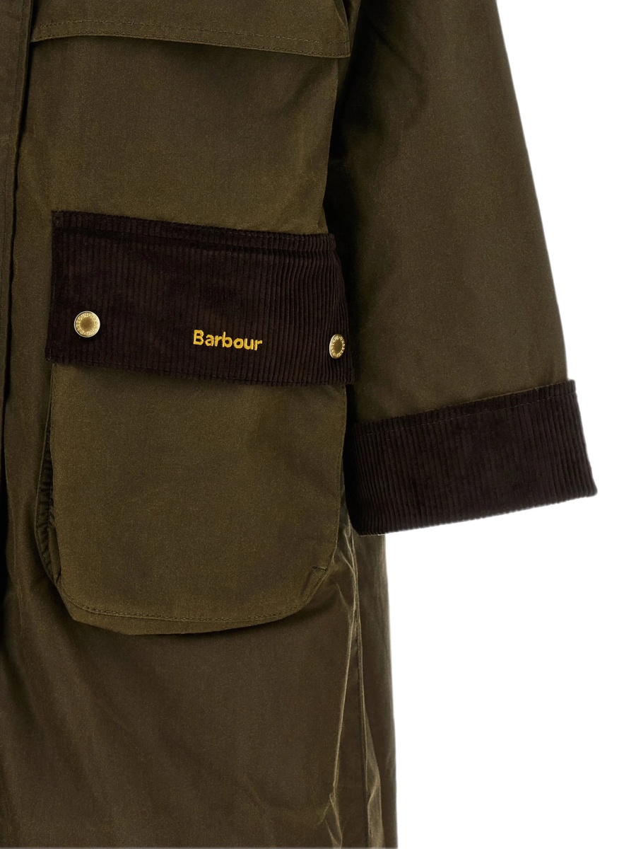 Geaca Oversize Barbour verde din bumbac - Img 4