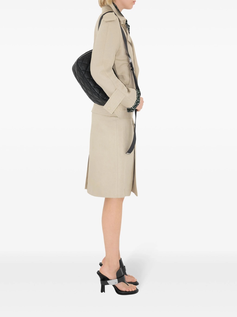 Geaca Oversize Burberry neutra din vascoza si hartie - Img 3