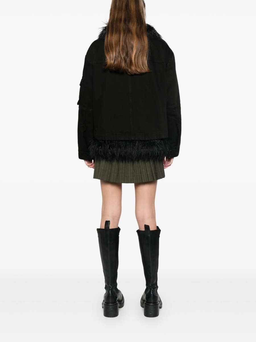 Geaca Oversize Dondup neagra din bumbac - Img 4