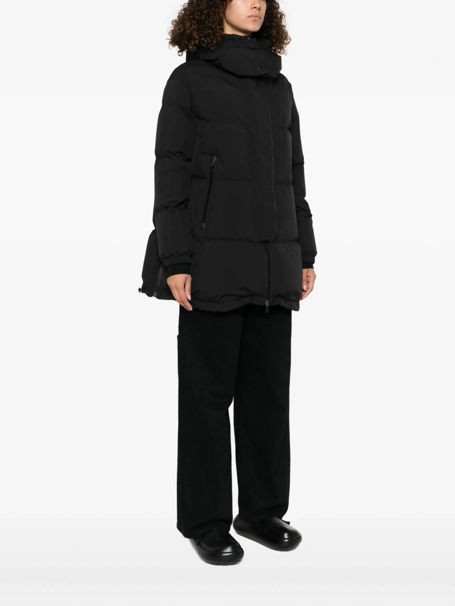 Geaca Oversize Herno neagra din polyester si poliuretan - Img 3