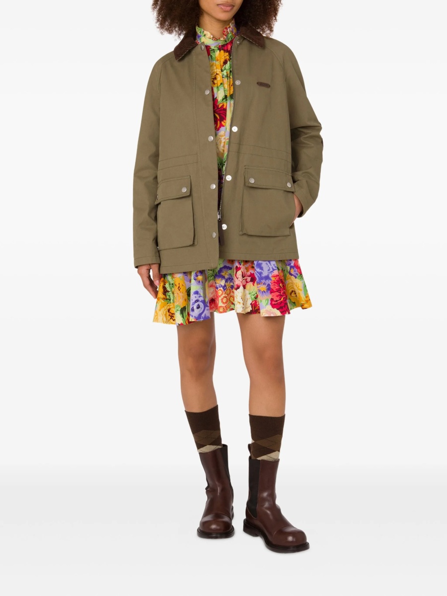 Geaca Oversize Moschino verde din bumbac - Img 2