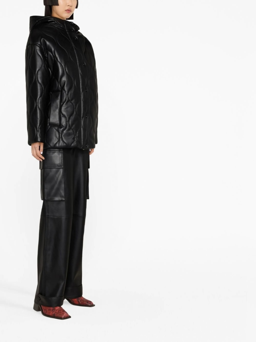 Geaca Oversize STAND STUDIO neagra din poliuretan si vascoza - Img 3