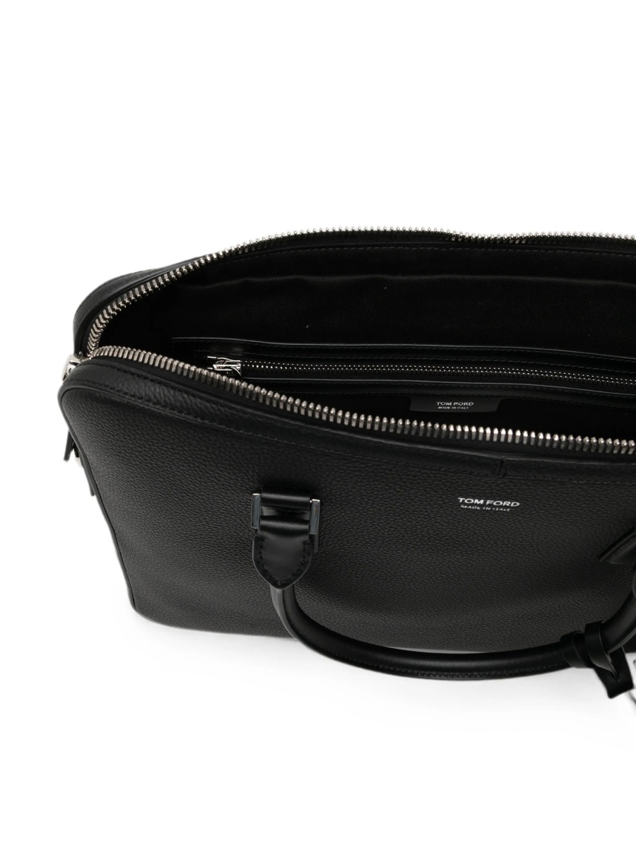 Geanta de laptop Tom Ford neagra din piele - Img 4