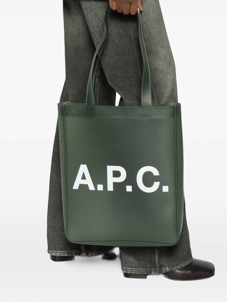 Geanta de mana A.P.C. verde din tpu - Img 2