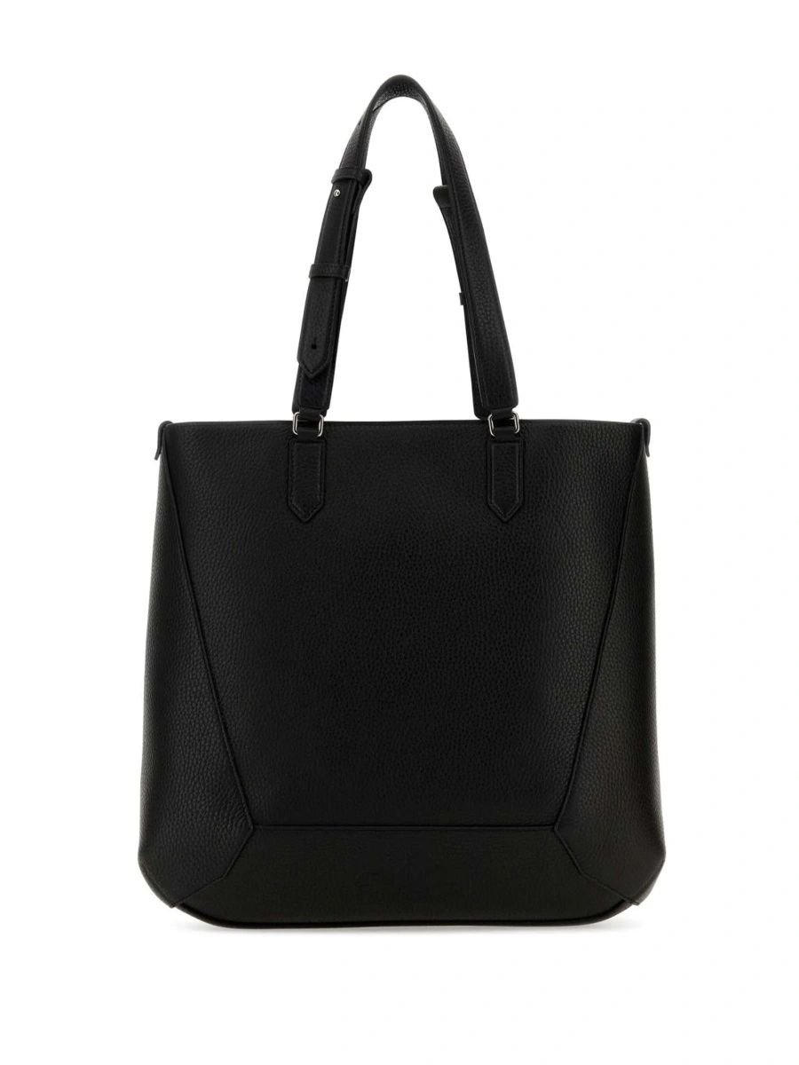 Geanta de mana Alexander McQueen neagra din piele - Img 3