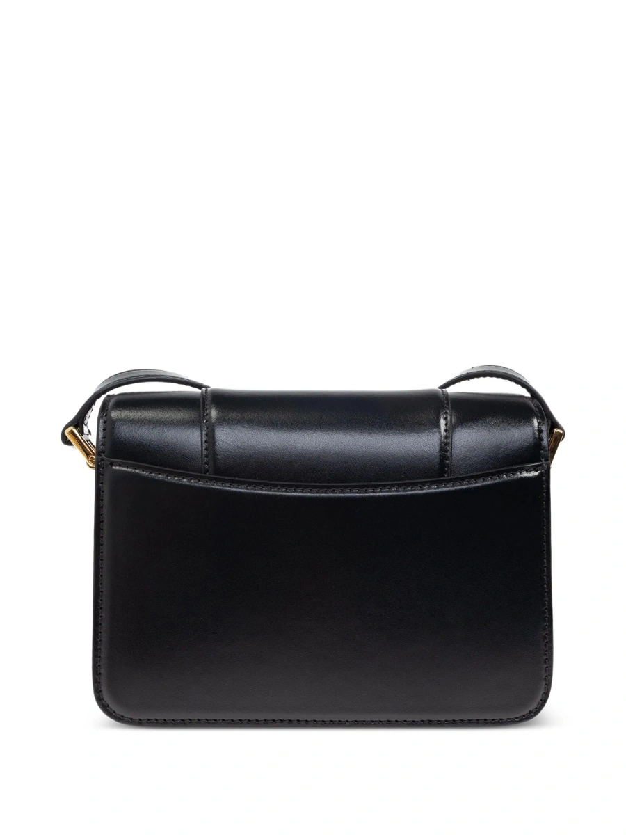 Geanta de mana Balenciaga Hourglass neagra din piele - Img 3