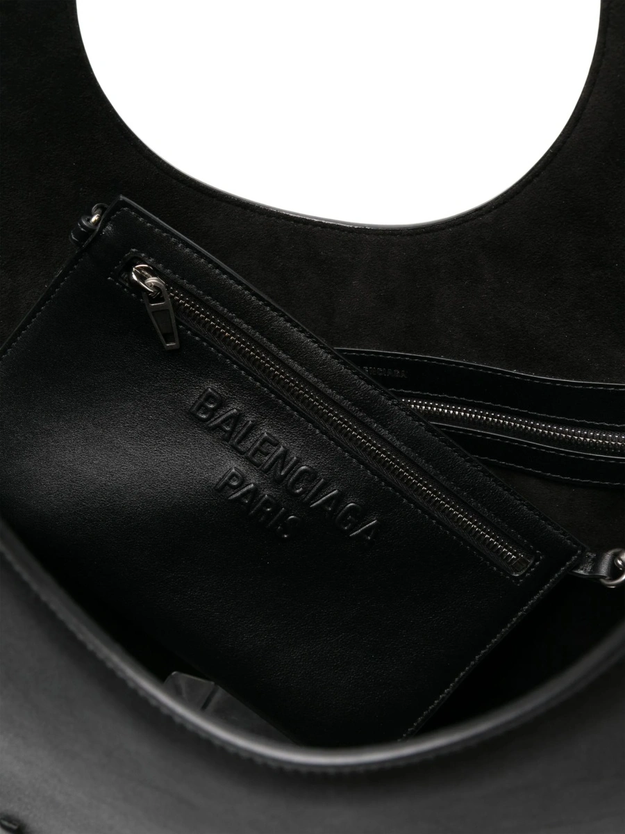 Geanta de mana Balenciaga neagra din piele - Img 5