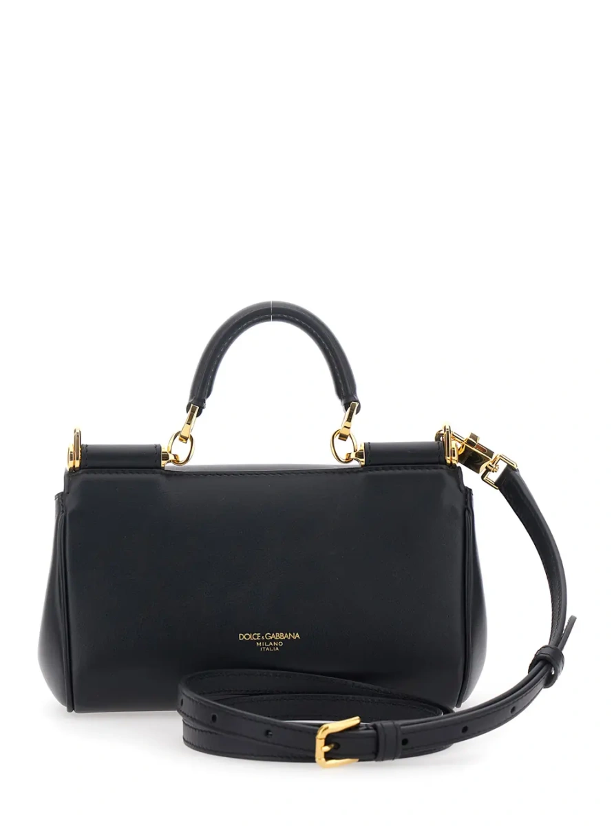 Geanta de mana Black Crossbody bag 'My Sicily' Mini with Adjustable and Removable Leather Strap for Women - Img 2