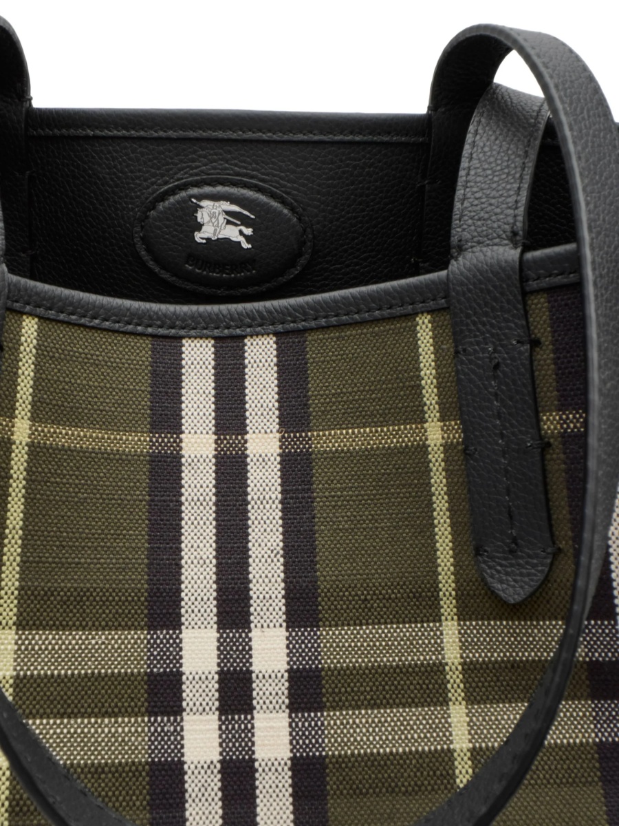 Geanta de mana Burberry verde din piele - Img 3