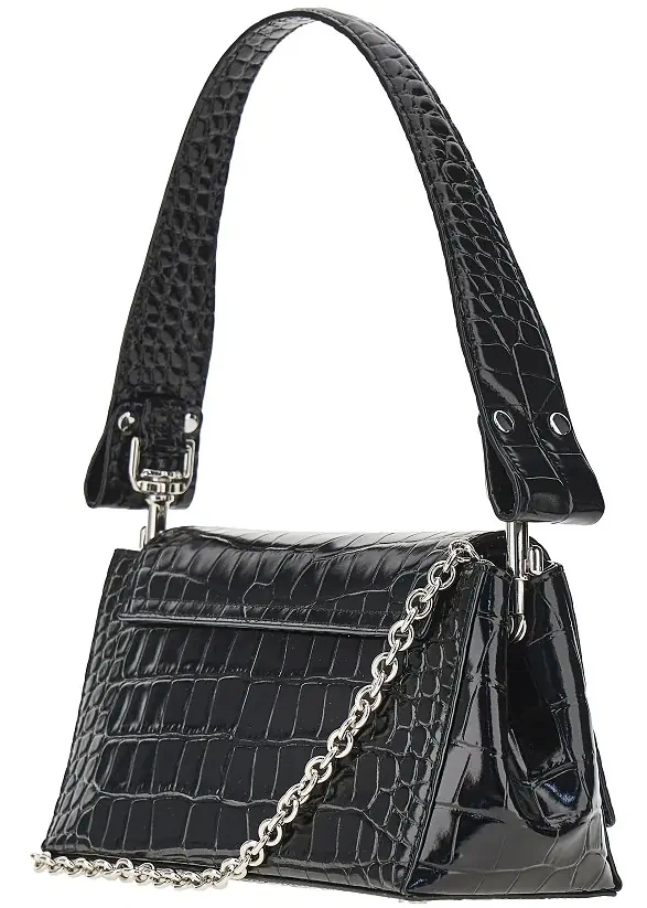 Geanta de mana Croco-embossed leather medium 'Hazel' bag - Img 2