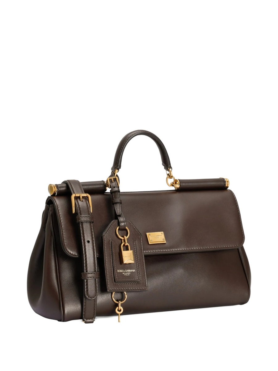 Geanta de mana Dolce &amp; Gabbana maro din piele - Img 4