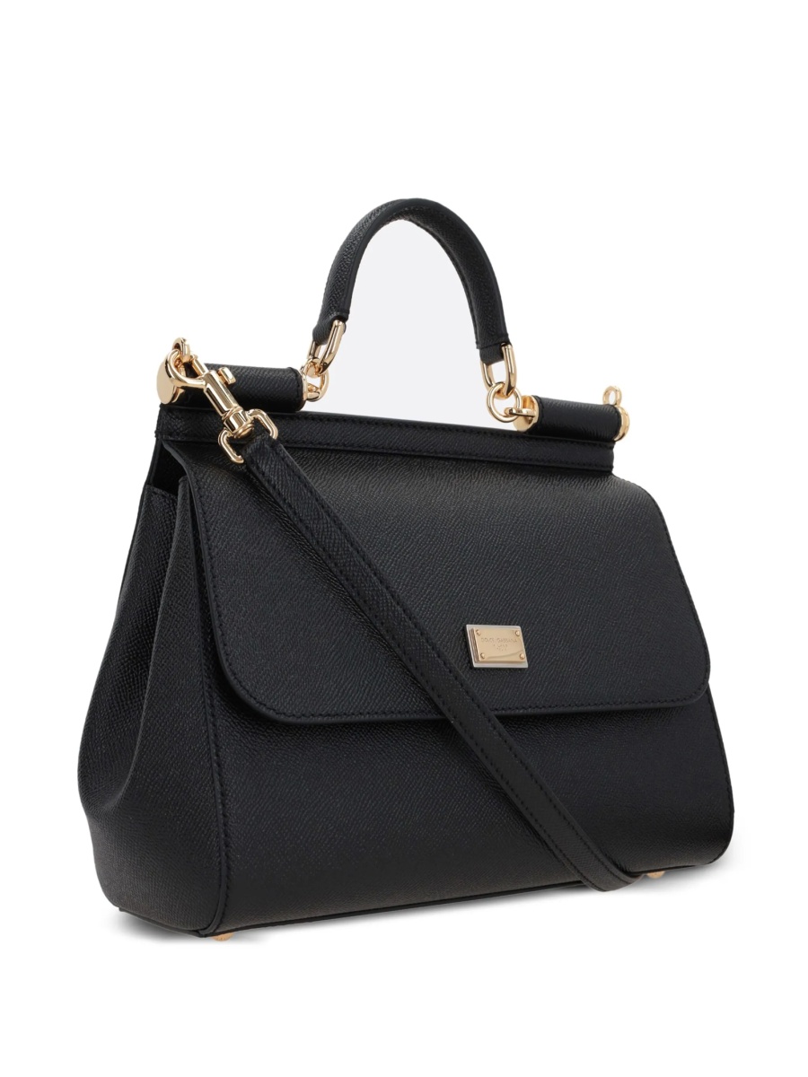 Geanta de mana Dolce &amp; Gabbana Sicily neagra din piele - Img 3