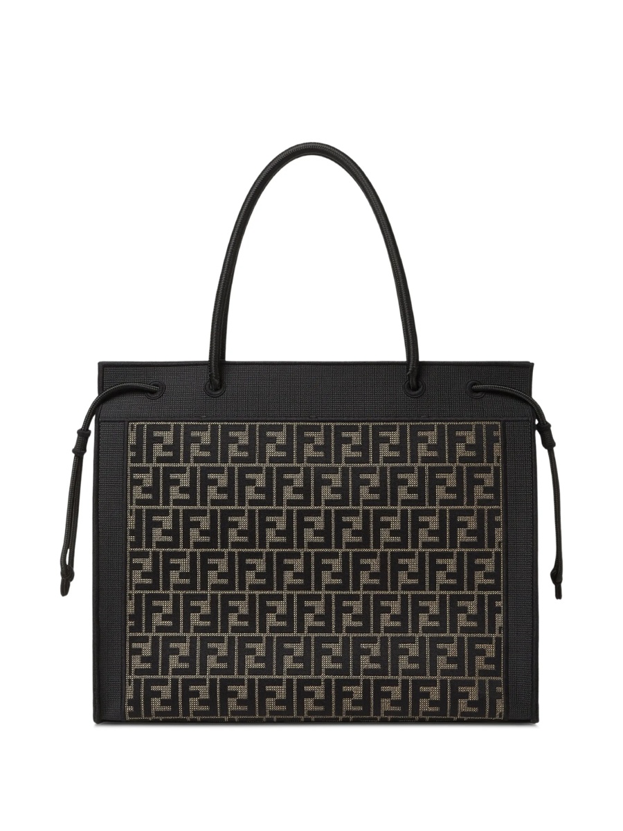 Geanta de mana Fendi neagra din polyester - Img 2