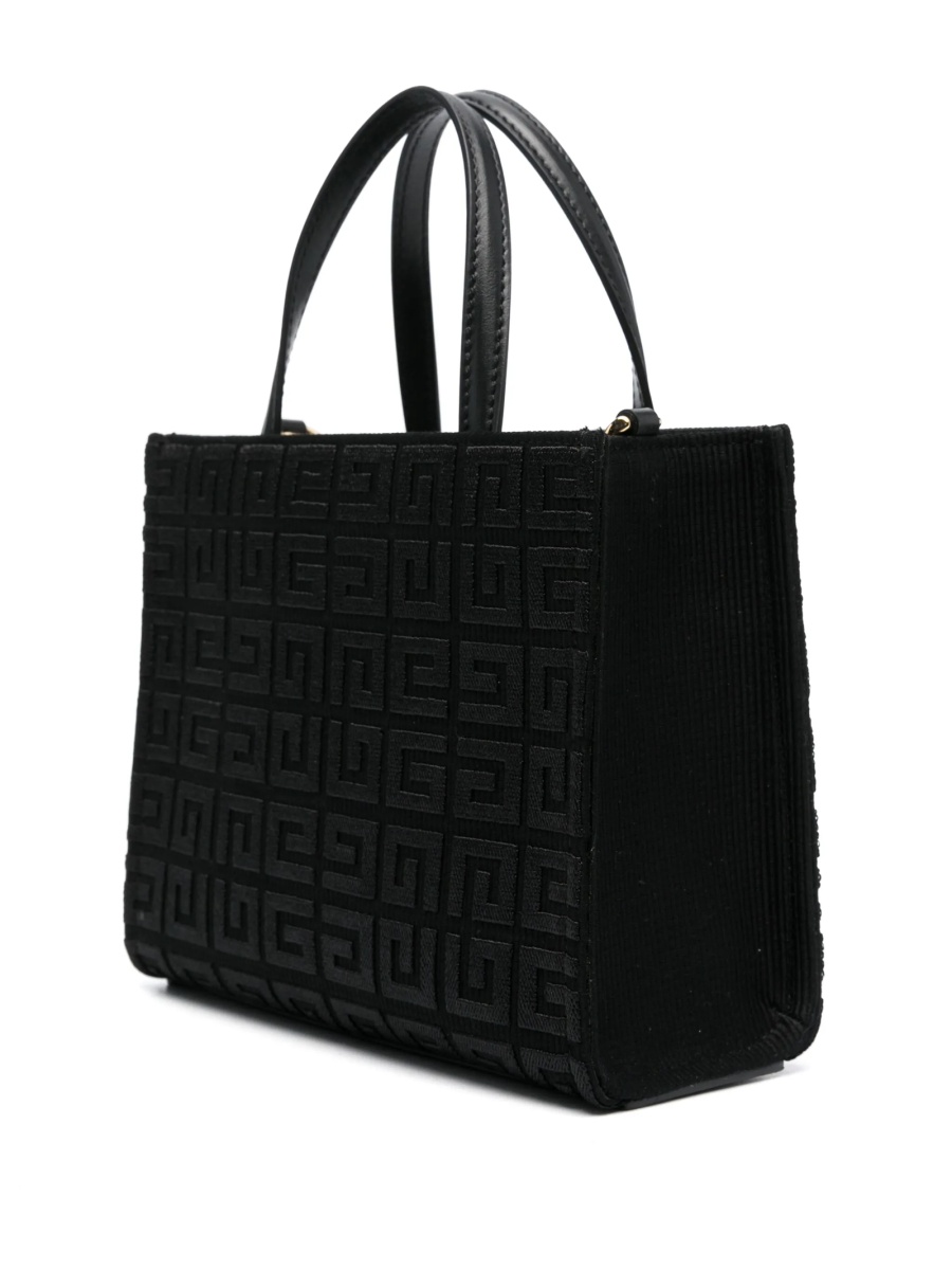 Geanta de mana Givenchy neagra din bumbac si acrilic - Img 3