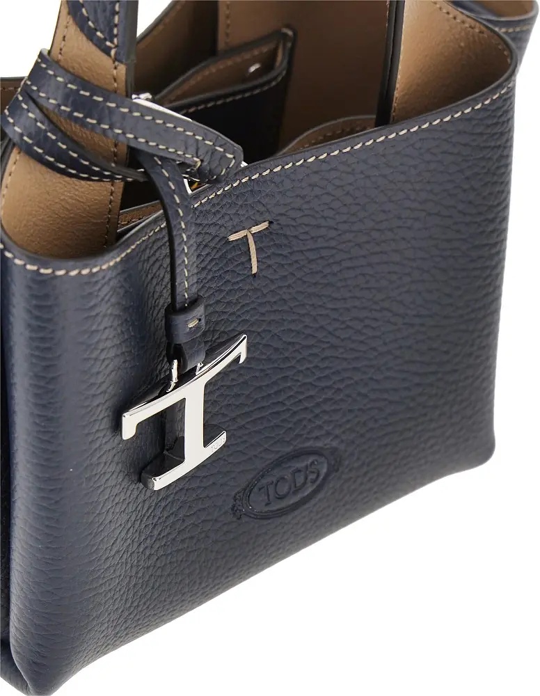 Geanta de mana Grained leather mini shopping bag - Img 4