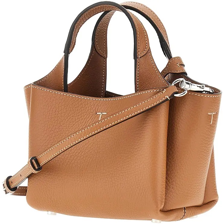Geanta de mana Grained leather mini shopping bag - Img 2