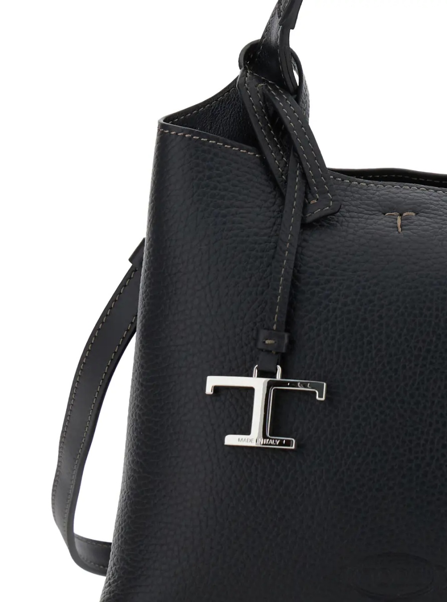 Geanta de mana Handbag 'APA SHOP MONSP.TRAC PEL T PEND MINI' with handles and shoulder strap in black leather Woman - Img 3