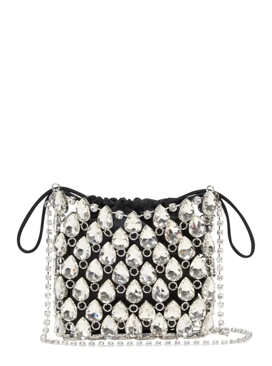 Geanta de mana Handbag 'SILVER CRYSTAL CHAINMAIL MINI BAG' with Crystal Details - Img 2