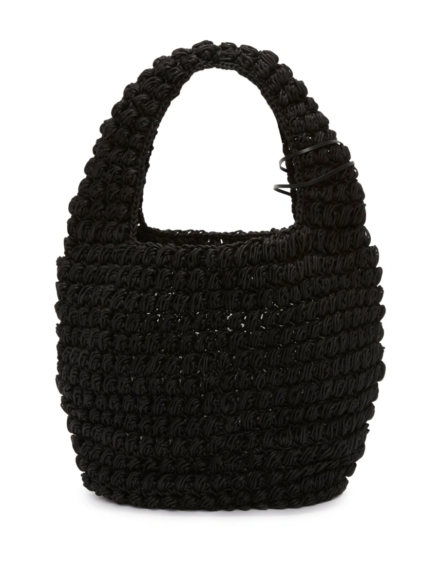 Geanta de mana JW Anderson neagra din bumbac si poliuretan - Img 2