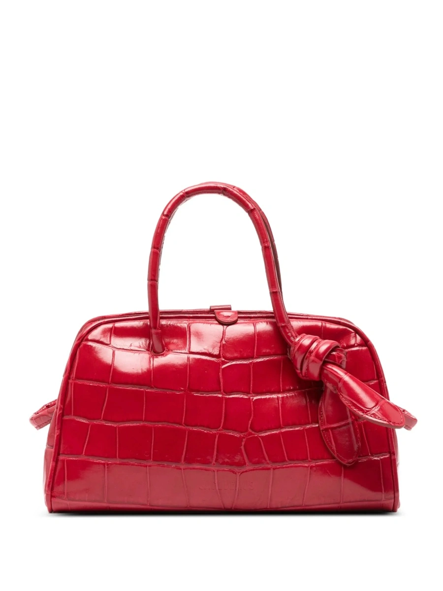 Geanta de mana 'Le Petit Turismo' Red Handbag with Adjustable and Removable Shoulder Strap in Leather for Women - Img 8