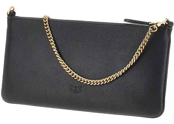 Geanta de mana Leather flat pouch with chain - Img 2