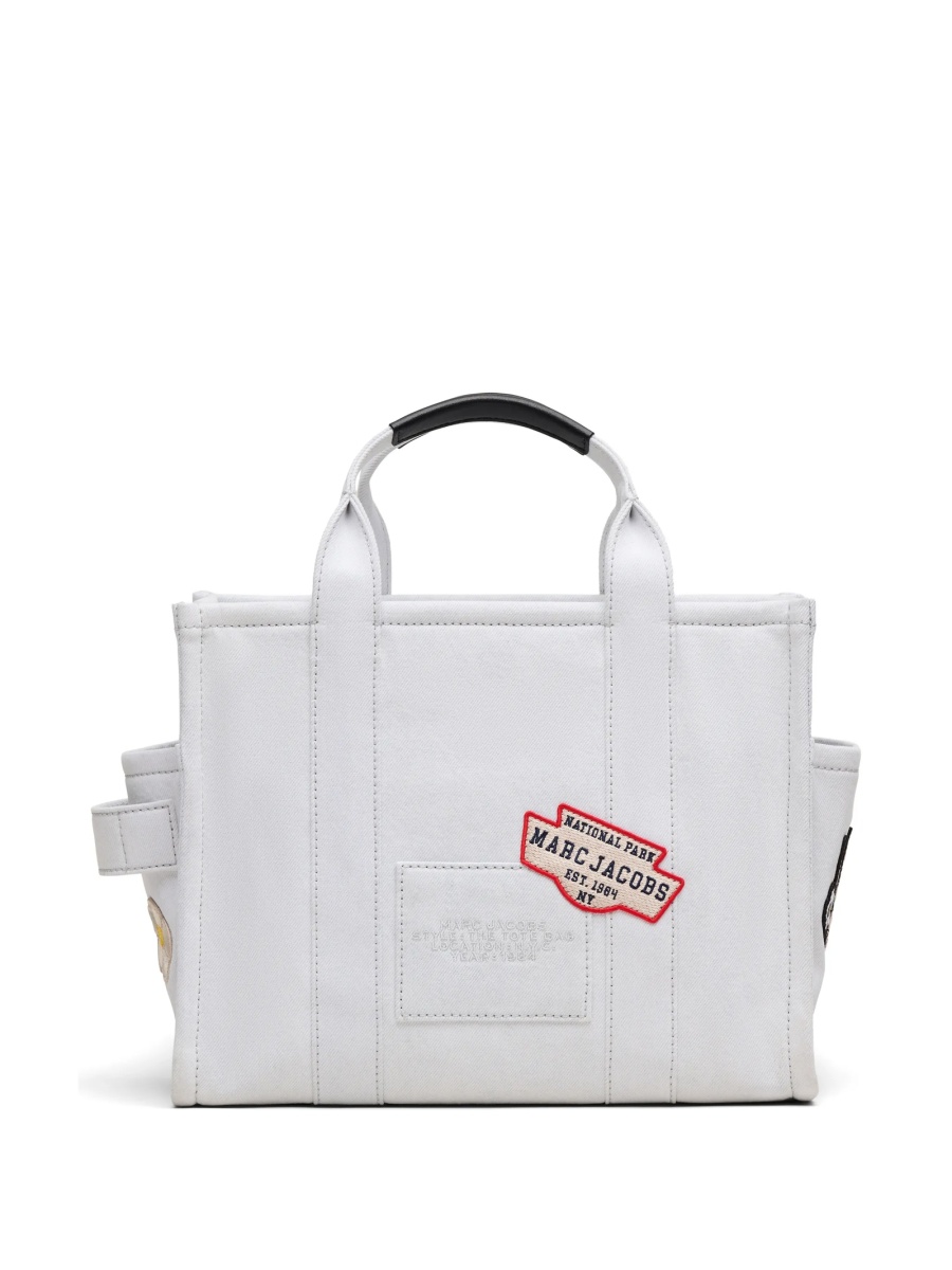 Geanta de mana Marc Jacobs albastra din bumbac - Img 4