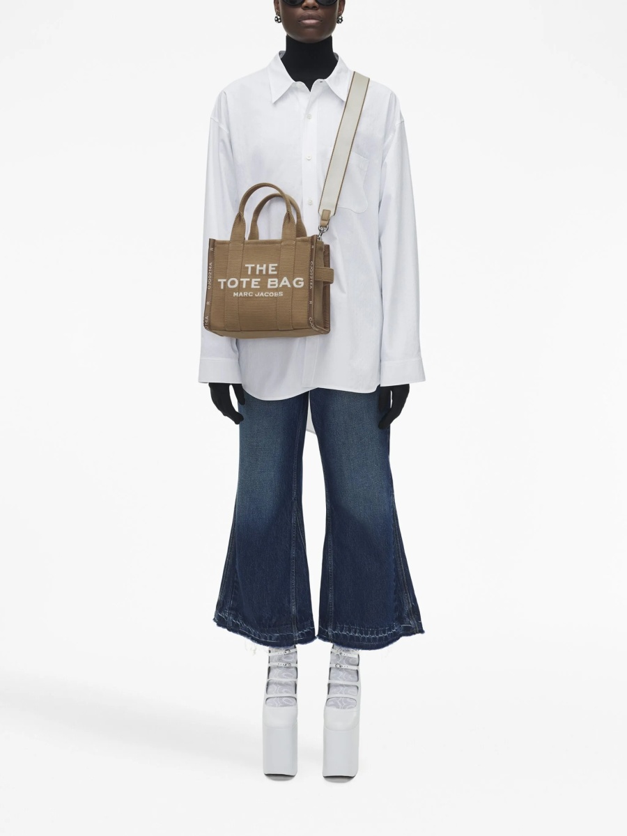 Geanta de mana Marc Jacobs maro din bumbac si polyester - Img 3