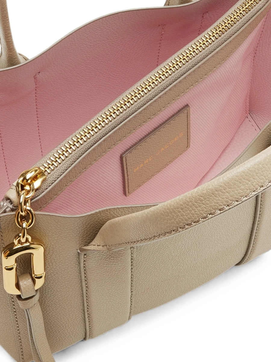 Geanta de mana Marc Jacobs neutra din piele - Img 4