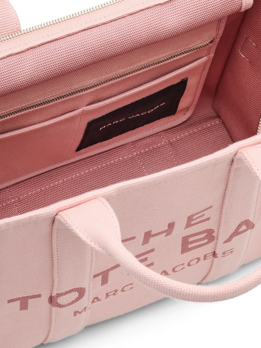 Geanta de mana Marc Jacobs roz din bumbac si polyester - Img 5