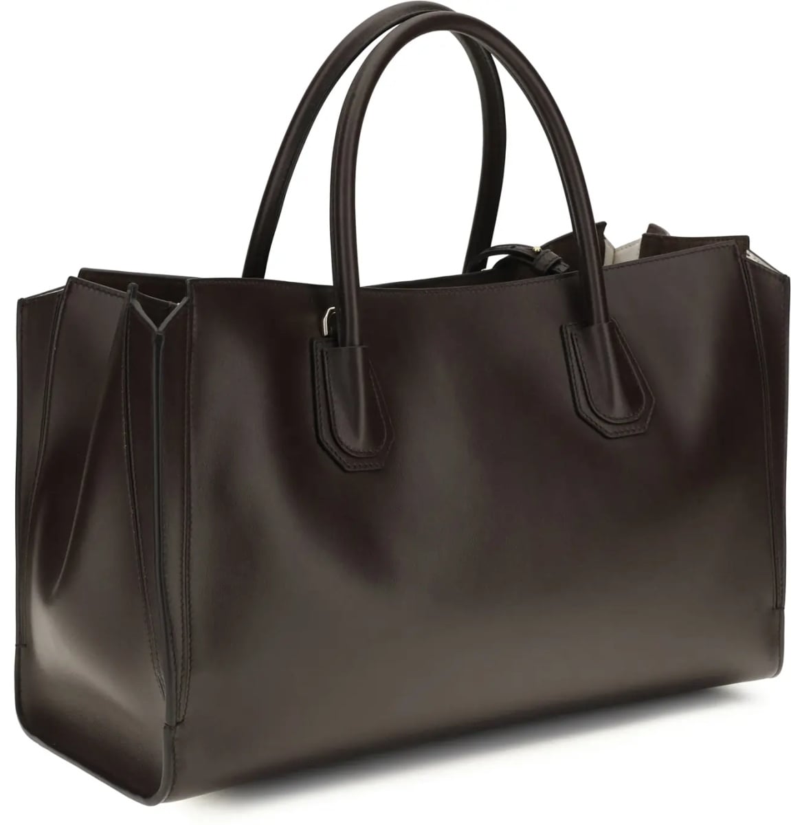 Geanta de mana Medium Antigona Catchall glossy grained leather Handbag - Img 3