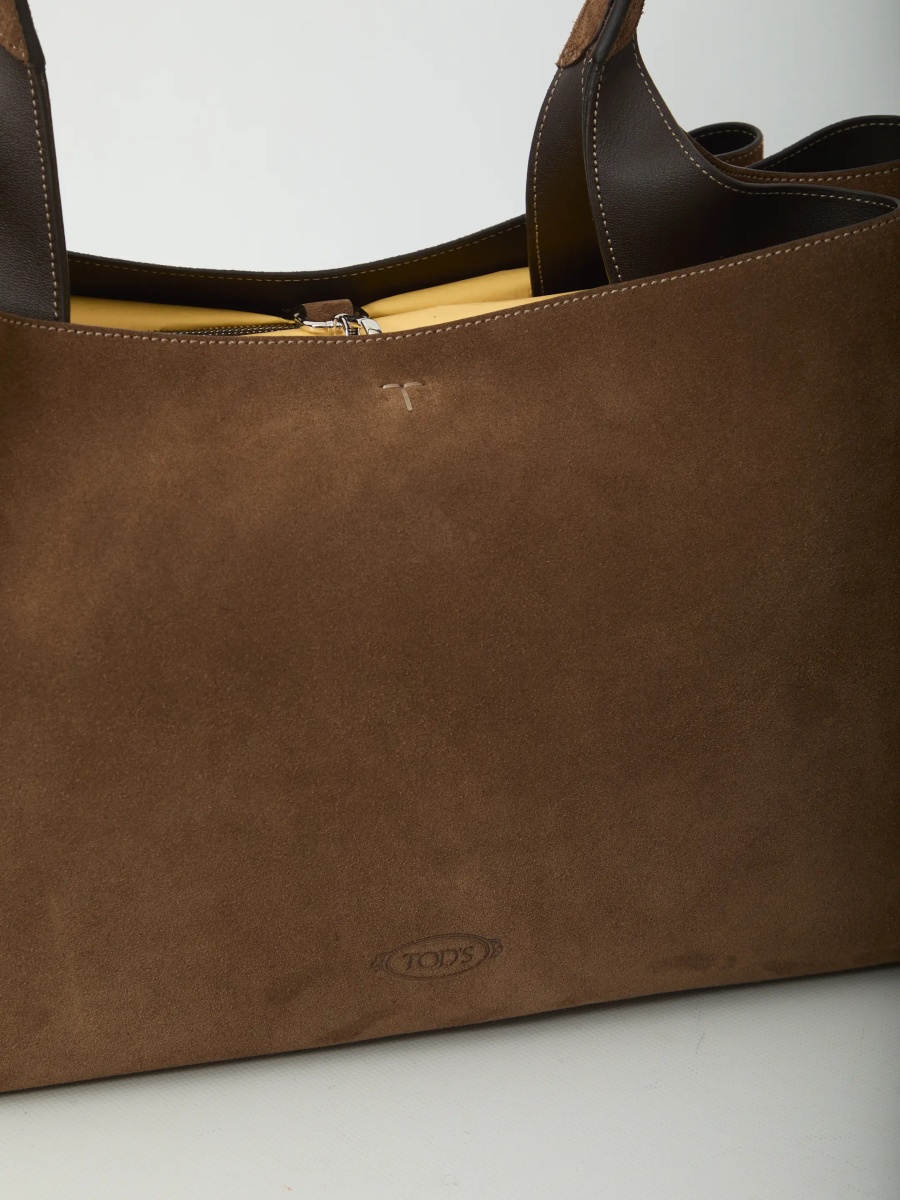 Geanta de mana Medium Suede Leather Bag - Img 4