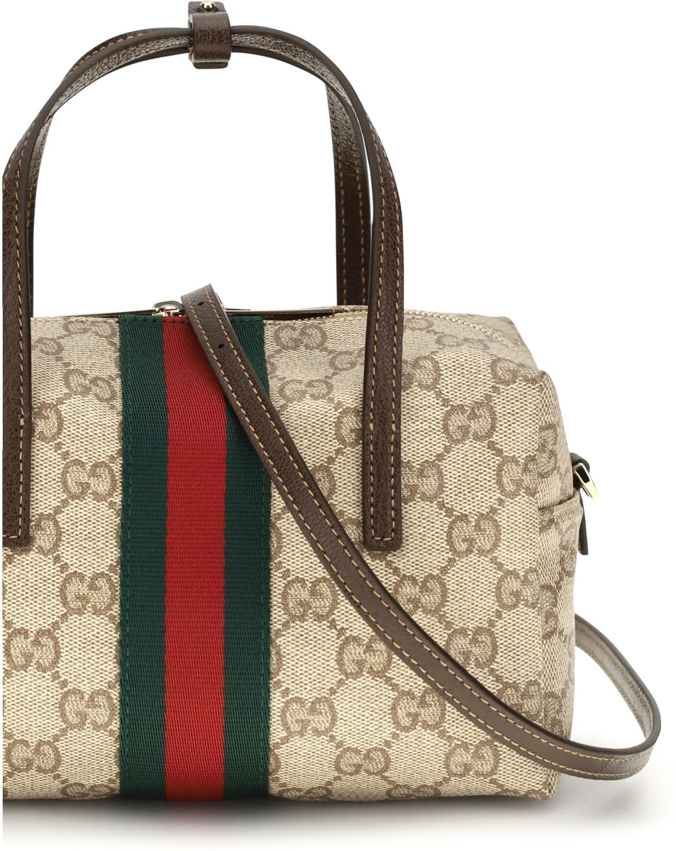 Geanta de mana Mini Boston Handbag with Web stripe - Img 4
